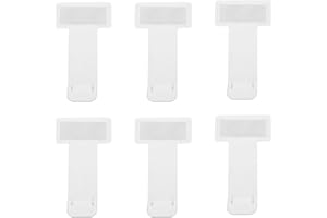 tiyiyok 6 Pièces Clip de Ticket de Pare Brise, Porte Document Voiture, Plastique Ticket de Parking Clip, Support pour Carte de Stationnment, Clip de Ticket Auto-adhésif, pour Pare Brise de Voiture