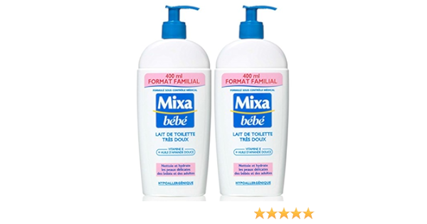 Mixa Bebe Lait De Toilette Tres Doux Format Familial Lot De 2 X 400 Ml Amazon Co Uk Grocery