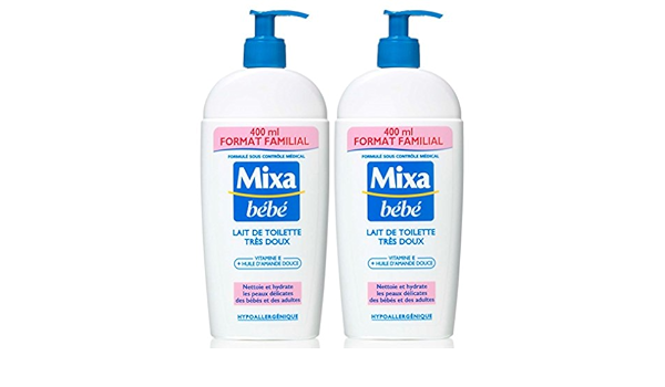 Mixa Bebe Lait De Toilette Tres Doux Format Familial Lot De 2 X 400 Ml Amazon De Kuche Haushalt