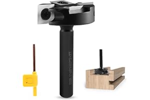 Trvoxviq Fresa per pialla da 8 mm, codolo 2 + 2 flauti, diametro 38,1 mm, per fresa superiore con piastre reversibili (12 x 12 x 2,2 mm), fresa piatta per la lavorazione del legno