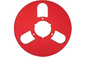 Leere Aufwickelspule, 10-Zoll-Tonbandspule mit Offener Spule, Leere Spule für 1/4-Zoll-Band, 3 Löcher, Ersatzspulenöffnungsmaschinenteil für TEAC (Rot)