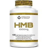 Scientiffic Nutrition - HMB 1000mg, Aminoácido Para Ganar Masa Muscular y Evitar su Pérdida, Anticatabólico, Reduce el Dolor