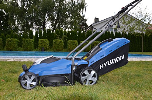 HYUNDAI Elektro-Rasenmäher LM3301E (1300W, Schnittbreite 33 cm, 35L Fangkorb, zentrale Höhenverstellung 25-65 mm, Elektro-Mäher) - 6