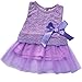 EFE Baby Infant Girls Lace Tutu Party Dress Princess Wedding Clothing Purple 12-18 Months