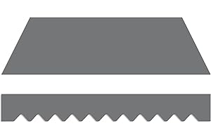 HOME TRENDS AND MORE home Trends P1024 Tissu pour auvent de 4 m avec volant 4 x 3 m - Tissu de rechange - 387 x 300 cm