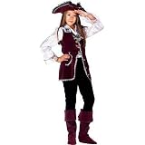 VENEZIANO Novidea Costume Carnevale Bambina Lady Corsara Piratessa 3 4 5 6  7 8 9 10 11 12 Anni (3/4 Anni) : Amazon.it: Giochi e giocattoli