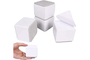 ARCPNRT Möbelerhöhung aus Karbonstahl, 4 Stück Selbstklebende Möbelerhöhung, Sofas und Schränken Höher, Schwerlast Betterhöhung, Durchmesser 6 cm, Fügt 5 cm Höhe zu Betten, Quadrat, Weiß