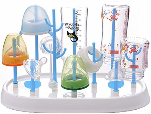 Missfly High Capacity Baby Bottle Dryer Rack Tree Shape Useful Baby Feeding Bottle Cleaning Drying Shelf Holder Tools