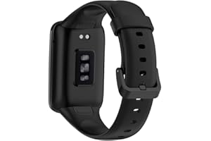 Mrisata Miękkie paski zastępcze do zegarka, kompatybilne z Mi Band 7 Pro, miękkie silikonowe opaski na rękę, oddychający, regulowany pasek na nadgarstek, czarny