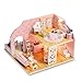 Produktbild DIY Handarbeit Holzhaus,Wawer 3D Rosa Miniatur Haus Möbel LED Haus Dekorieren Kreative Weihnachts Geschenke Kreative Puppen haus Spielzeug