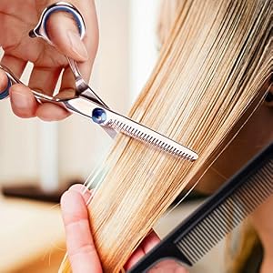 Apriller barber set, hair scissors, cutting scissors, 17 cm, set includes regular thinning scissors, comb and premium… - Image 6