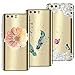 Produktbild Yokata [3 Packs] Huawei Honor 9 Hülle Transparent Weiche Silikon Handytasche Handyhülle Schutzhülle TPU Handy Tasche Schale Etui Weich Silicone Bumper Ultra Dünn Slim Durchsichtig Premium Kratzfest Kreative Motiv Muster Clear Backcover Schutz für Huawei Honor 9 Case Cover - Turm und Fahrrad + Blumen und Schmetterlinge + Blumen