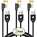 Produktbild USB Type c-carlcoo Ladegerät USB Typ C Kabel [3PACK 1 m], USB Typ C auf USB Nylon geflochten rechten Winkel 90 Grad ohne Kabelgewirr. USB Typ C Laden und Synchronisieren Kabel für Xiaomi Mi A1 Mix 2S, Huawei P9/P10, Lumia, Nexus 5 X/6P, OnePlus 2/3, Google Pixel und andere Geräte mit USB C
