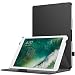 Produktbild MoKo Hülle für Neu iPad 9.7 Zoll 2017 - Slim-Fit PU Leder Tasche Schutzhülle Schale Smart Case mit Auto Schlaf / Wach Funktion und Stift-Schleife / Standfunktion für New Apple iPad 9.7" IOS 10 Retina Display Tablet, Schwarz