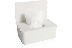 CHANURAE Pudełko na wilgotne chusteczki toaletowe, pudełko na wilgotne chusteczki higieniczne, pudełko do przechowywania z tworzywa sztucznego, z pokrywką, do domu i biura