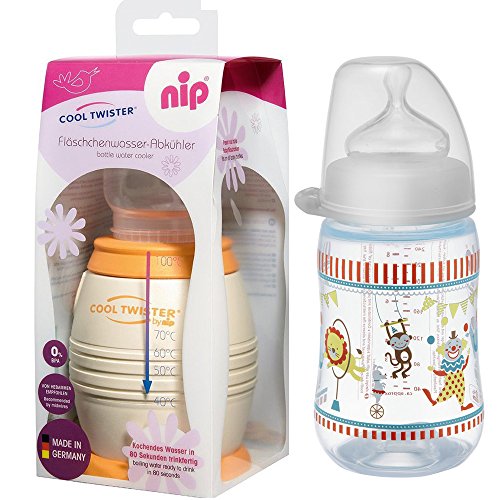 Preisvergleich Produktbild NIP Flaschenkühler Cool Twister inkl. Gratis - NIP Flasche 260ml mit Sauger Gr. M