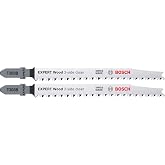 Bosch Professional 2x Hojas de sierra de calar Expert `Wood 2-Side Clean` T 308 B (para Contrachapado, Tablero para mobiliari