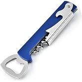 Promosyonca Metal Tirbuşon ve Şişe A&ccedil;acağı Seti (Mavi)