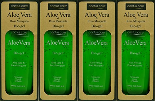 Cactus Care Aloe Vera y Rosa Mosqueta Bio-Gel 300ml x 4 unidades