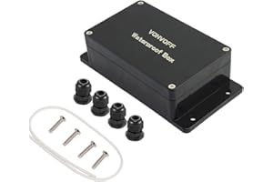 DONJON VONVOFF elettrico Scatola di Giunzione,IP65 ABS Plastica Progetto Scatola impermeabile,Custodia fissa universale resistente all'acqua custodia per progetti di elettronica(158x90x60mm) (black)