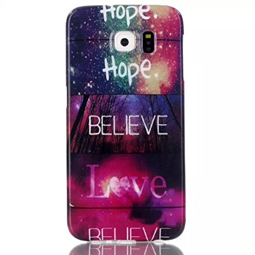 Samidy Galaxy S6 Edge Case, [Starry Night] Protective TPU Gel Case for Samsung Galaxy S6 Edge with Screen Protector
