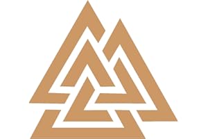 Samunshi® Aufkleber Valknut Vikings Wikinger für Auto Motorrad in 13 Größen und 25 Farben (8x8cm Hellbraun)