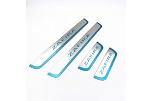 AILZNN Einstiegsleisten Abdeckung Zierleisten FüR Opel Zafira Tourer A C Vauxhall Zafira B, Edelstahl TüRschweller Schutz Leisten Schwellerleisten Interieur Ladekantenschutz Auto ZubehöR, 4 StüCk