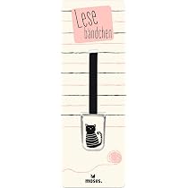 Moses Lesezeichen ‚so Many Books‘ Mit Band – Elastisches Band Zum Seiten Fixieren, 4,7x17,5 Cm, Rosa