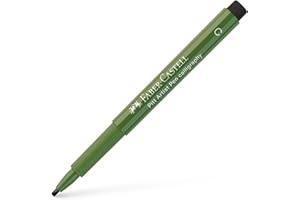 Faber-Castell Art & Graphic Pitt Artist Pen Calligraphy India Ink Pen, Chr. Green Opaque, Single Pitt Pen, For Art, Craft, Drawing, Sketching, Home, School, University, Colouring
