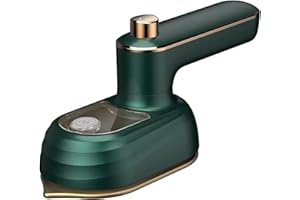 CAIFU Mini Steam Iron - Portable Iron Machine 20s Fast Heat Up Ceramic Soleplat, 180° Rotatable Folding Micro Steamer Iron Support Dry and Wet Ironing for Home and Travel (Green)