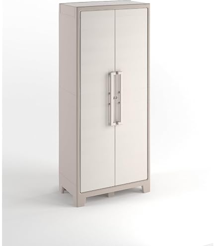 TERRY ARMOIRE CABINET Avec Porte-Balai 48x37,5xh.163,5 CM Résine EUR