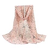 YEBIRAL �charpe hiver Femme Note de musique Impression Mousseline de soie �charpe