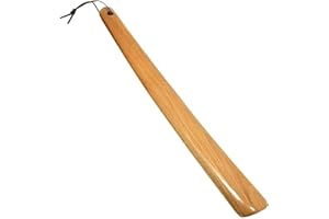 MOJOTIC Schuhlöffel Holz Mit Hängendem Seil - Lang für Männer, Frauen, Kinder und Schwangerschaft - Schuhanzieher