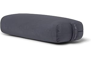 Manduka enlight Bolster Pillow - Yoga Pillow with Machine Washable Microfiber Cover, Curved Design for Optimal Workout and Meditation Support, Yoga and Pilates Equipment