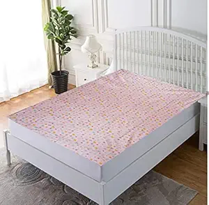 Guru Kripa Baby Products Bed Mattress Protector Mat Soft Plastic Sheet Waterproof Bed Sheet PVC Rubber Sheet Noiseless Reusable Bed Protector PVC Pad for Kids and Adults 170 X cm X 135 cm Pink 1 Pcs