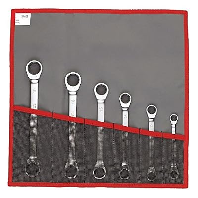 Facom 64.JE6T-Jeu de 6 Clés Plates 12C Cliquet Mm