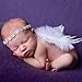Koly Photography Prop Newborn Baby Girls Angel Feather Wings With Headband Christening Gift Set