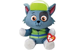 TY - Colección Paw Patrol, Rocky, Todos los héroes del Equipo de los Cachorros en versión Floppy, Suave Peluche para coleccionar, Idea de Regalo para Grandes y pequeños - 20 cm - T44019