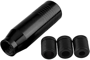 Minyinla Schaltknauf, Universal, manuell, für Auto, Schaltknauf, mit 3 Adaptern für Auto, manuell, mit manuellem Schaltgetriebe (schwarz)