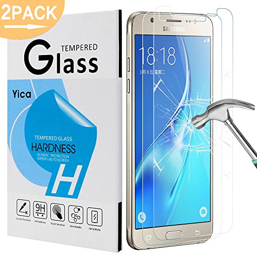 2 Stück Galaxy J5 2016 Glas Folie Schutzfolie Panzerfolie Displayschutzfolie,Yica 9H Hartglas Glasfolie Displayschutzglas Display Folie Screen Protector für Samsung Galaxy J5 2016