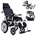 Produktbild RZBB Foldable Electric Power Wheelchair Chair,Lightweight Electric Wheelchair Portable Medical Scooter,Supports 265 Lb,with Pedals and Seats (Right Hand Controller) Automatic Intelligent Wheelchair
