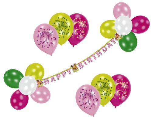 Riethmüller 450198 - Deko Set - Pferde, Girlande und 20 Luftballons