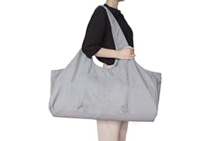 Namvo Grand sac pour tapis de yoga multi-usages avec poche latérale compatible avec la plupart des tailles de tapis, gris