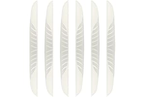 AMZSKU Lot de 6 protections de portière de voiture de qualité supérieure - En caoutchouc noir - Pour portière de voiture - Blanc