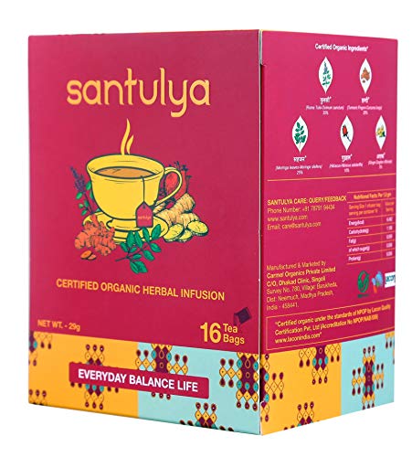 SANTULYA Certified Organic Herbal Infusion Tea Bags -16