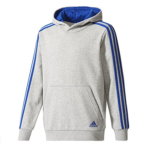 Preisvergleich Produktbild adidas Jungen Essentials 3-Streifen Hoodie, Mgreyh / Croyal, 110