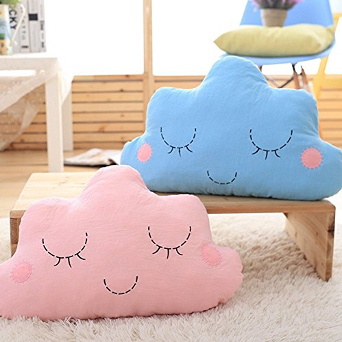 VClife® Baumwolle Kissen Sofa Wohnzimmer Dekoartikel Kinder Baby Spielzeug Schlafzimmer Bett Dekokissen Wolke Zierkissen Stuhl Rückkissen Geschenk 30*50cm Rosa - 4