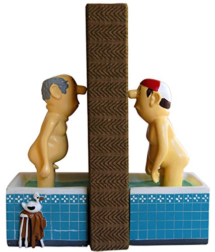 Loriot Buchstützen ‚Herren im Bad‘, 17 cm, bunt - 4