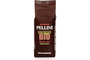 Pellini Caffè in Chicchi per Espresso Bio, Miscela 100% Arabica, Caffè in Grani dal Sapore Dolce e Delicato da Agricoltura Biologica, 500g