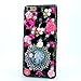 Produktbild iPod Touch (6th Generation) Hülle, Sense TE Strass [3D Handgefertigt] Diamant Serie Bling Schutz Handy Tasche Kristall Transparent Case Cover Hülle mit Retro Anti Staub Stecker - Rose Flowers Classic Girl Statuen / Schwarz